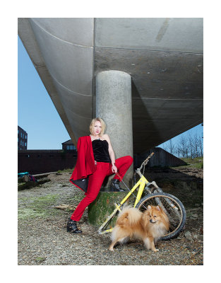 Dog, bike and Bridge  - Colin