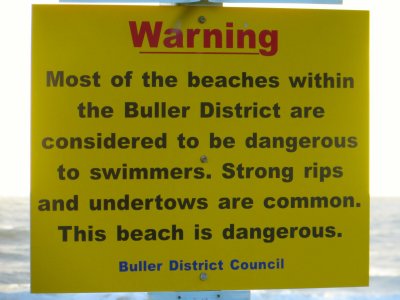 It would have been nice if this sign were at the beach where we were swimming...