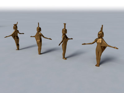 Four canopic goddesses