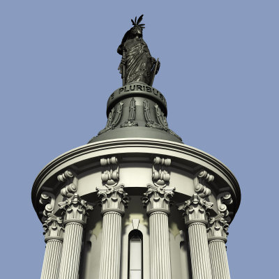 Capitol Dome lantern and Freedom Statue