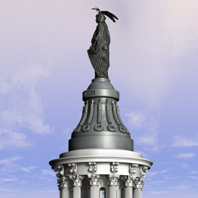 Capitol Dome lantern and Freedom Statue