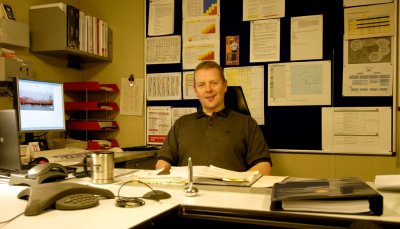 Gus in the OIM's office