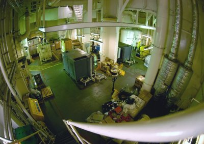 Platform air compressors in machinery space