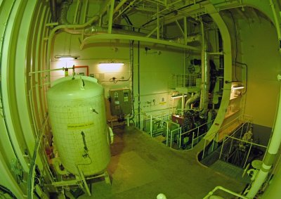 Platform diesel firepump in machinery space