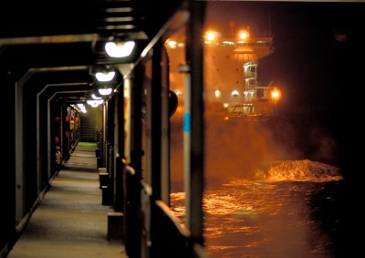 The Aberdeen loading at night