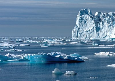 Colourful pack ice