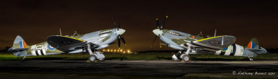 Spitfire pair at Biggin Hill