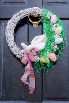 Pastel door wreath