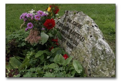Tombstone of a late friend.