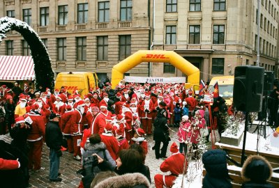 Santas fun run Riga 2012