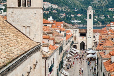 Dubrovnik, The Stradun and clock tower
