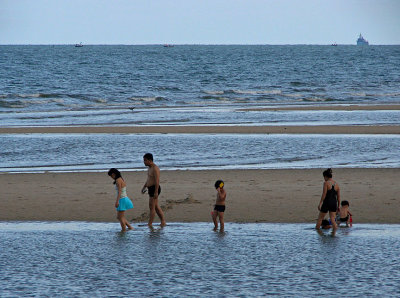 Family on the beach