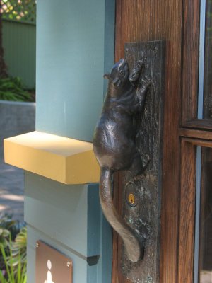 Squirrel doorknob, Sunnyside Conservatory
