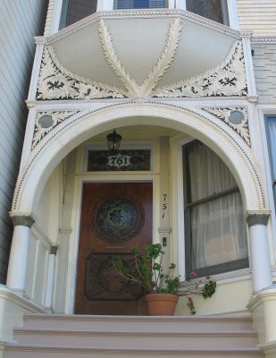 Victorian doorway, 751 Haight Street.