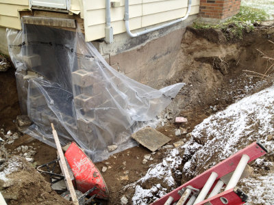 Foundation repairs to staff house 2012 November 3