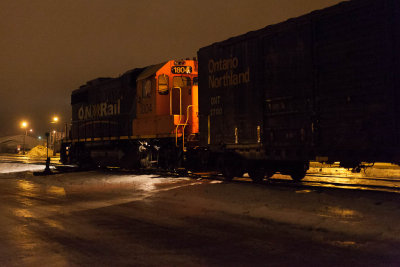 GP38-2 1804 switching in Cochrane.