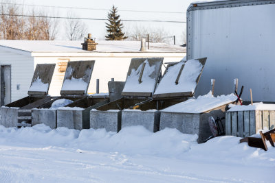 Garbage boxes. These keep animals away from the garbage.