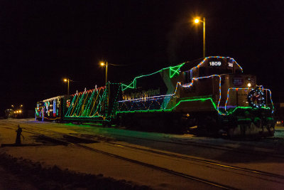 Christmas train in Moosonee 2012 December 18th