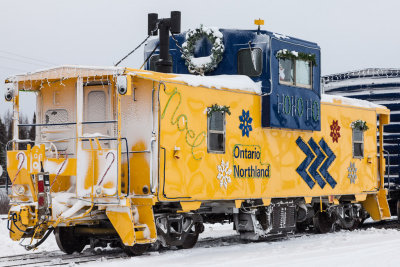 Christmas train in Moosonee 2012 December 18th