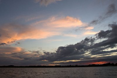 Wide view of sunset