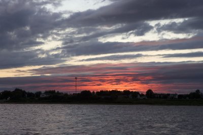 Sunset over Moosonee 2006 August 18
