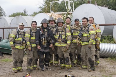 Moose Factory firefighters with instructor