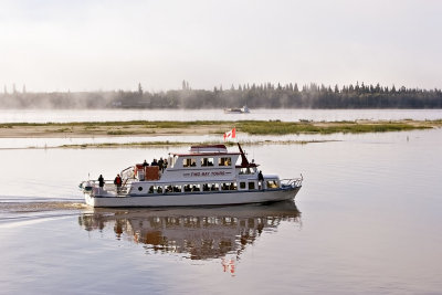 Polar Princess tour boat heads for dock after fog delay