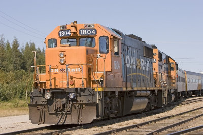 Polar Bear Express in Moosonee station