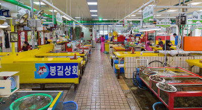 Killed to order and eat immediately. No cooking required - Busan Fish Market