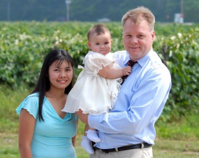 Marias Baptism with Godfather Steve