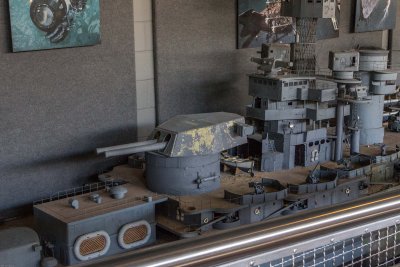 Battleship model from Pearl Harbor
