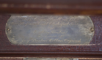 1935 Paxton rebuild nameplate