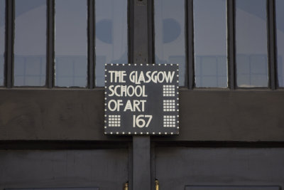 Sign over front door