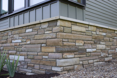 Stone foundation, northwest corner
