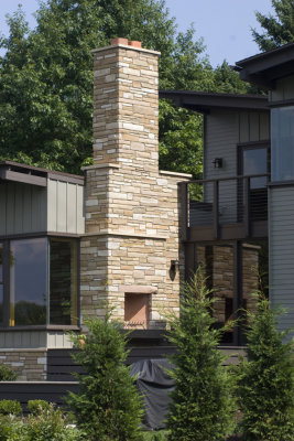 Chimney at north patio