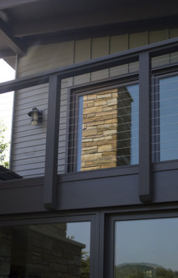 Reflection of chimney in 2nd floor window