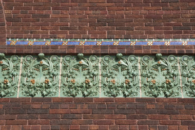 Terracotta detail, side façade