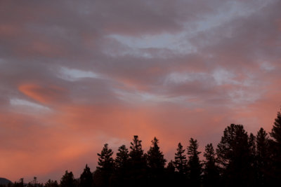Sunrise behind St Mary Lodge