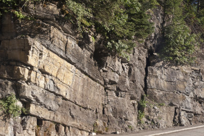 Rock formation along the road
