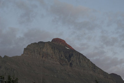 Unknown mountain at sunset