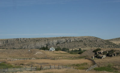 Butte and house*