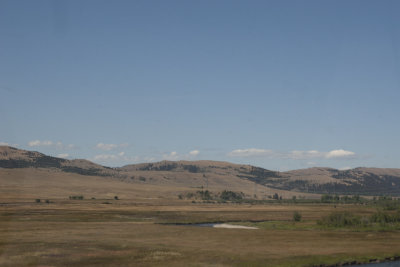Low mountains along highway