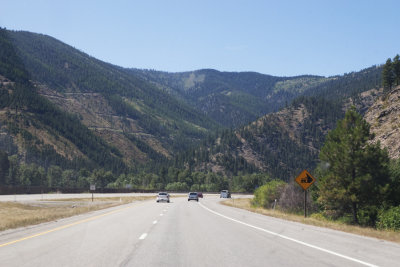 Highway and mountains