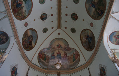 Clerestory murals - center above altar