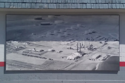 Arial photograph of Cut Bank in the 1950's*