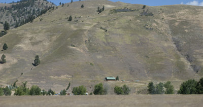 Cabin at the foot of a Garnet Range mountain