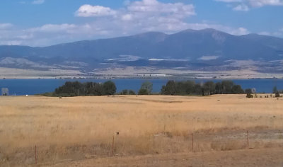 Canyon Ferry Lake with Big Belt Mountains behind*