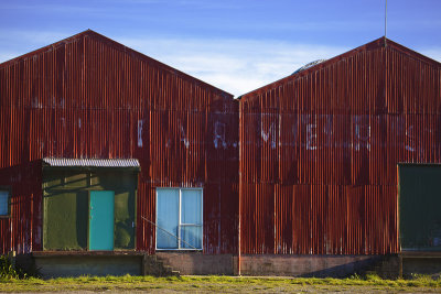 Corrugated iron shed, Rakaia, Canterbury, New Zealand