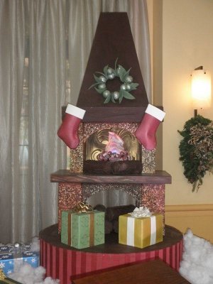 Disney Day 1-Fireplace made of chocolate