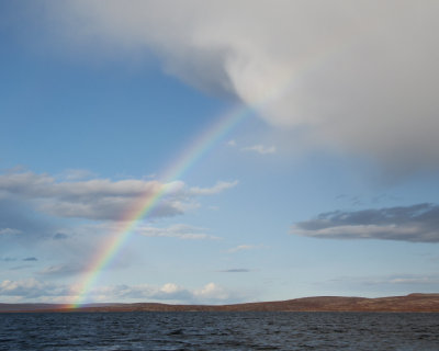 Rainbow on Point Lake